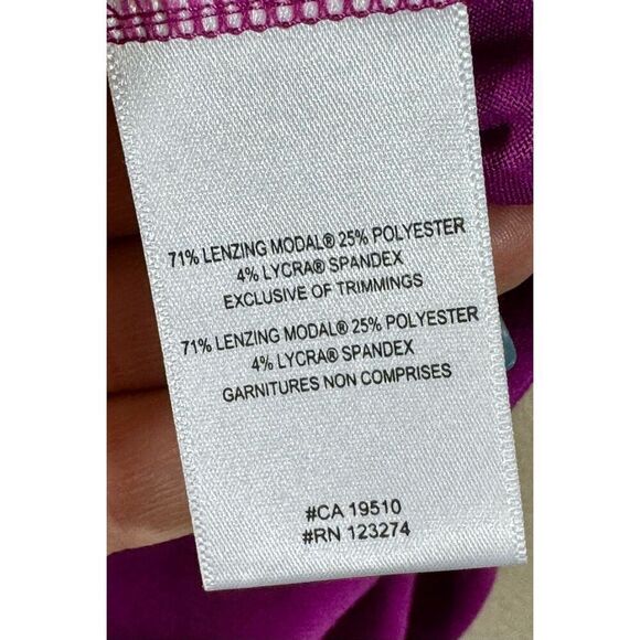 NWOT LOLE Magenta Purple Super Soft Stretch Jersey Knit Sophie Midi Dress Large - Picture 5 of 9